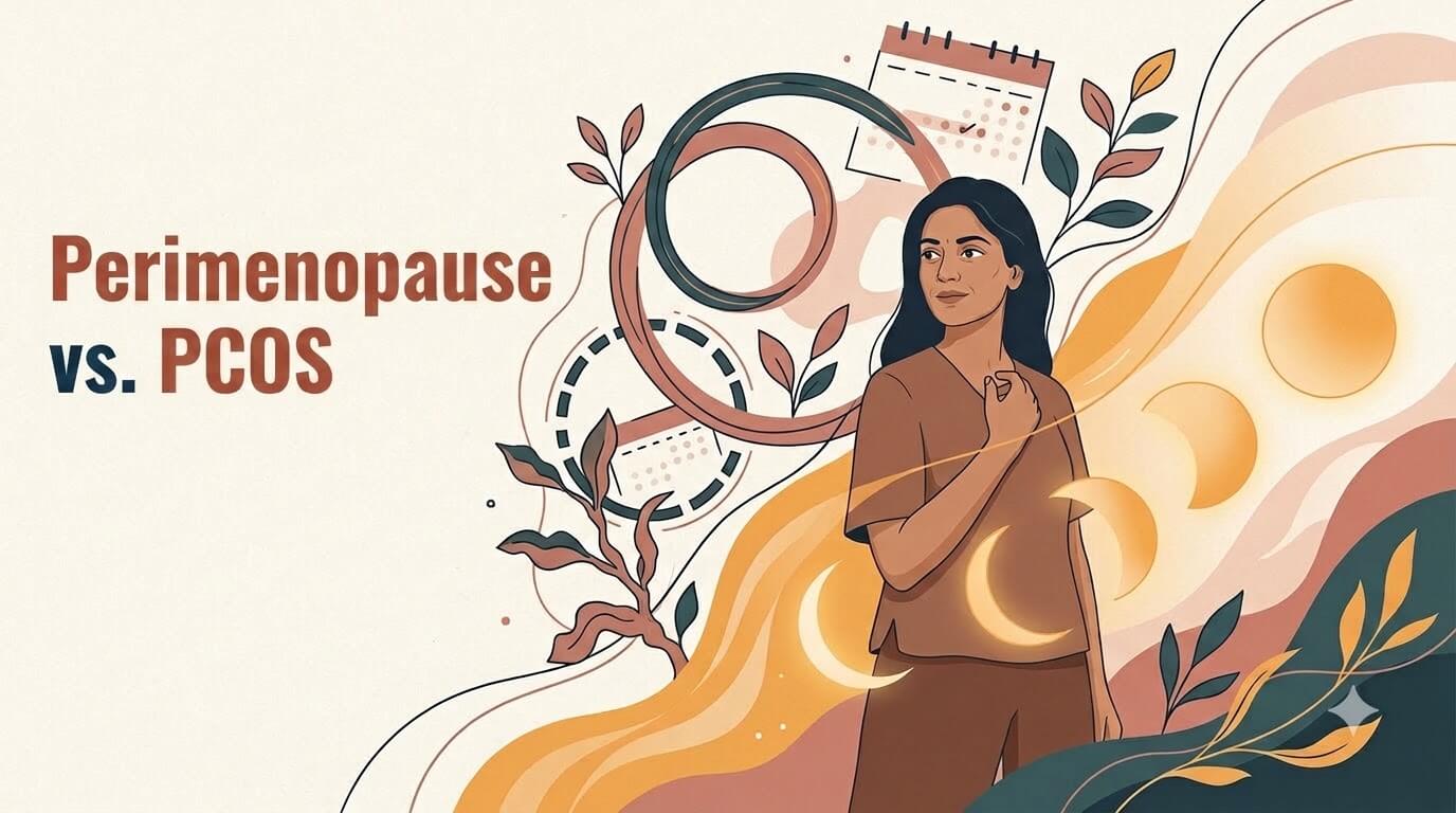 Perimenopause vs PCOS: How to Tell Them Apart After 35 — NavPoorna journal cover