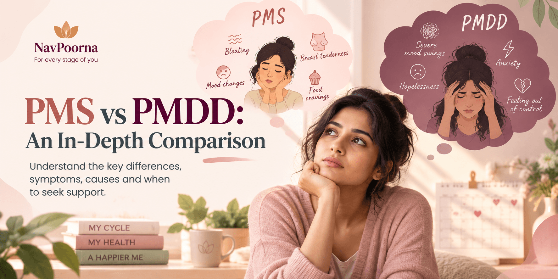 PMS vs PMDD: An In-Depth Comparison (Symptoms, Causes & Diagnosis) — NavPoorna journal cover